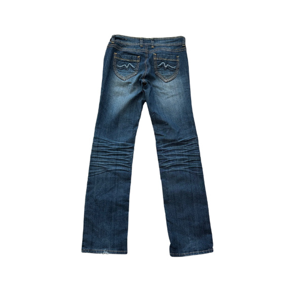 Suko Jeans Roadrunner Apparel Distressed Dark Wash Denim Blue Women’s Size 6 - Picture 4 of 8